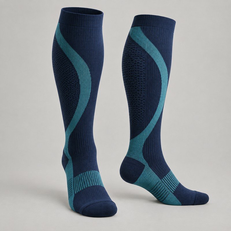 Midnight Wave Compression Socks