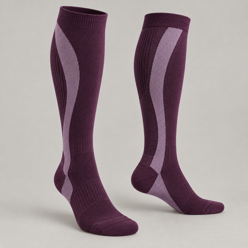 Plum Stride Compression Socks