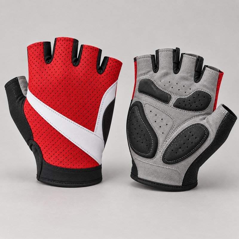 Crimson Aero Cycling Gloves