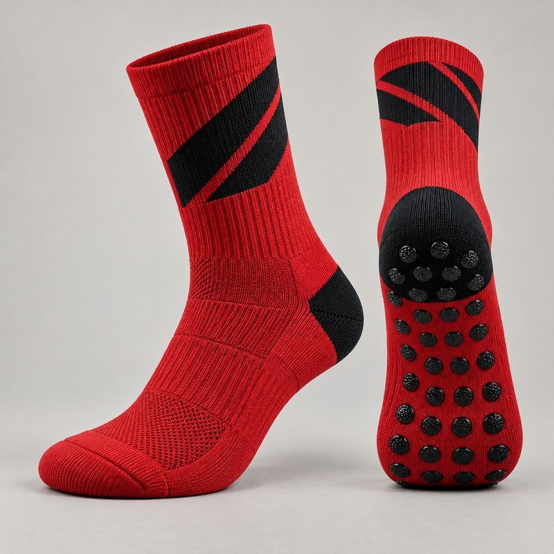Crimson Match Grip Socks