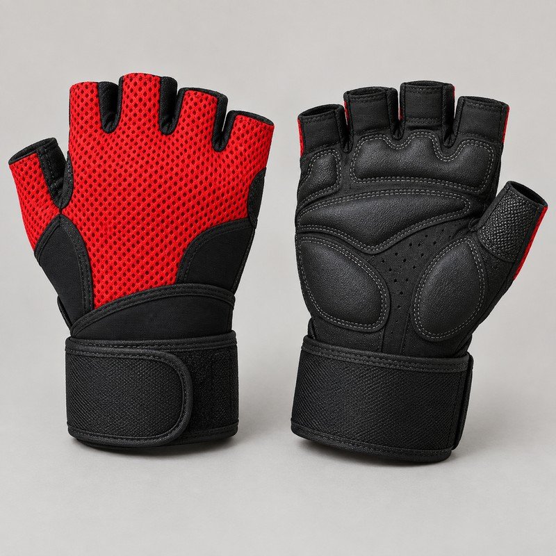 Crimson Power Gym Gloves